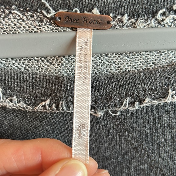 Free People off shoulder fleece and wool sweater - Picture 3 of 4